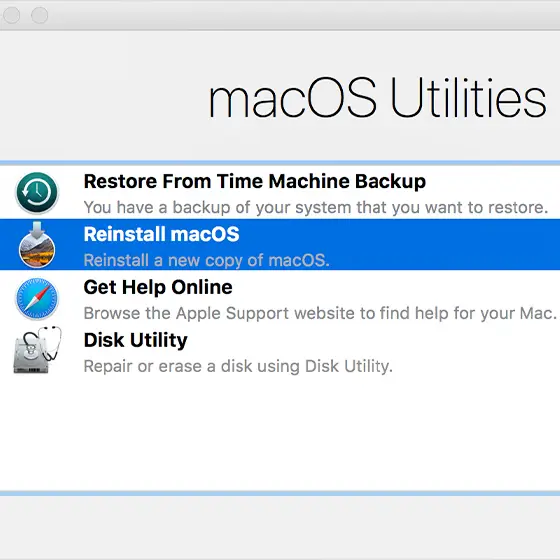 Réinstallation de votre système d'exploitation sur votre Mac